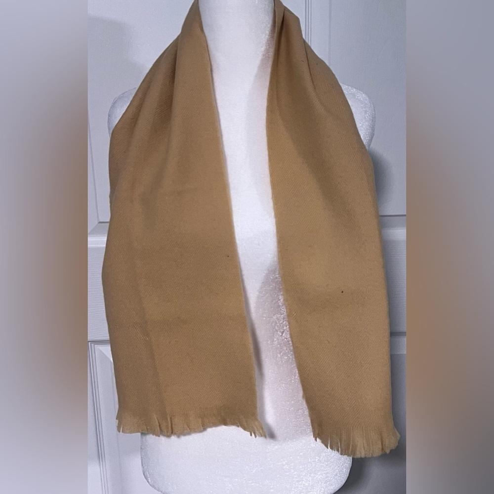 Vintage Bert Pulitzer Wool Camel Scarf